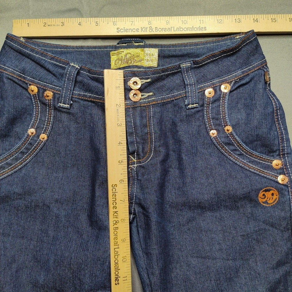 MECCA Femme Women Juniors Size 5/6 Blue Stretch Denim 24" Ankle Jeans - Picture 5 of 12